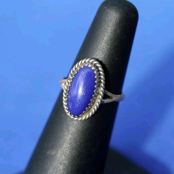 Pre order Olivia Rodrigo ring lapis sterling navajo made - Picture 8 of 11